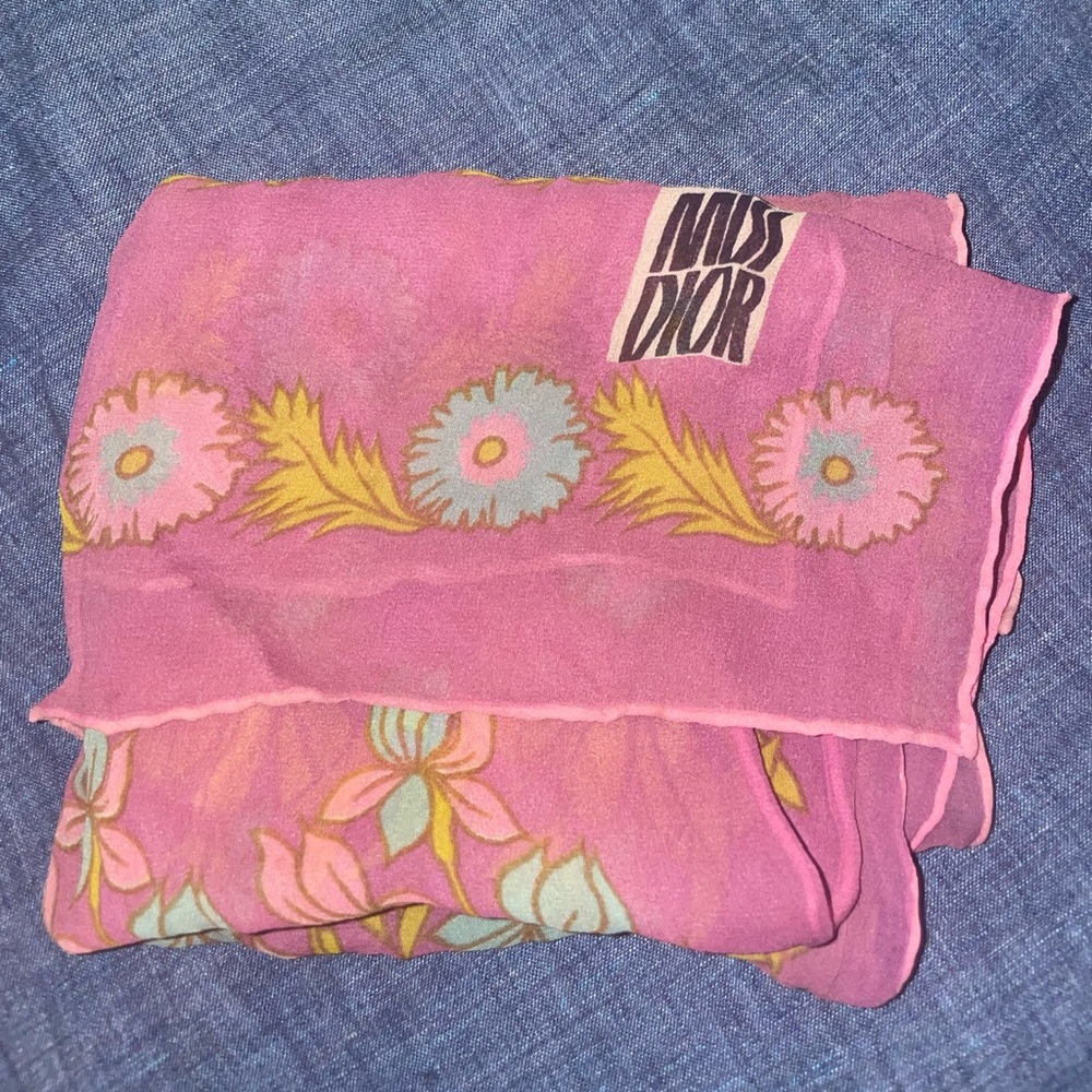 AUTHENTIC VINTAGE DIOR SCARF - vintage condition and a rare Dior collectible!
